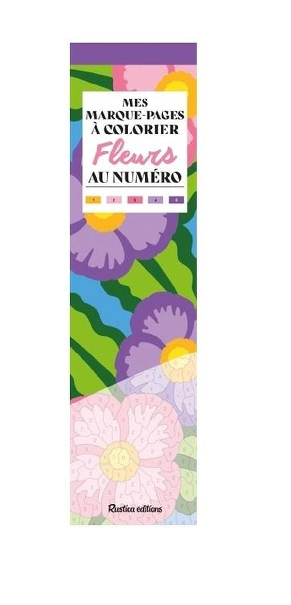 Mes marques-pages à colorier au numéro : Fleurs