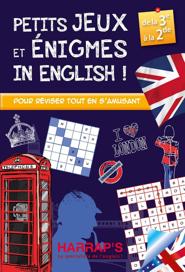 Harrap's Cahier de vacances : petits jeux et énigmes in english ; 3ème-2nde