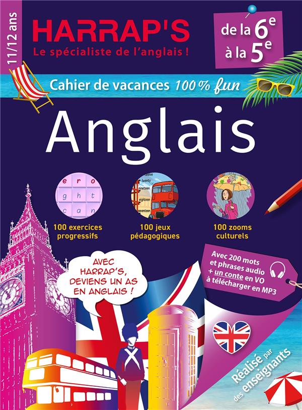 Harrap's Cahier de vacances : Anglais ; De la 6e à la 5e