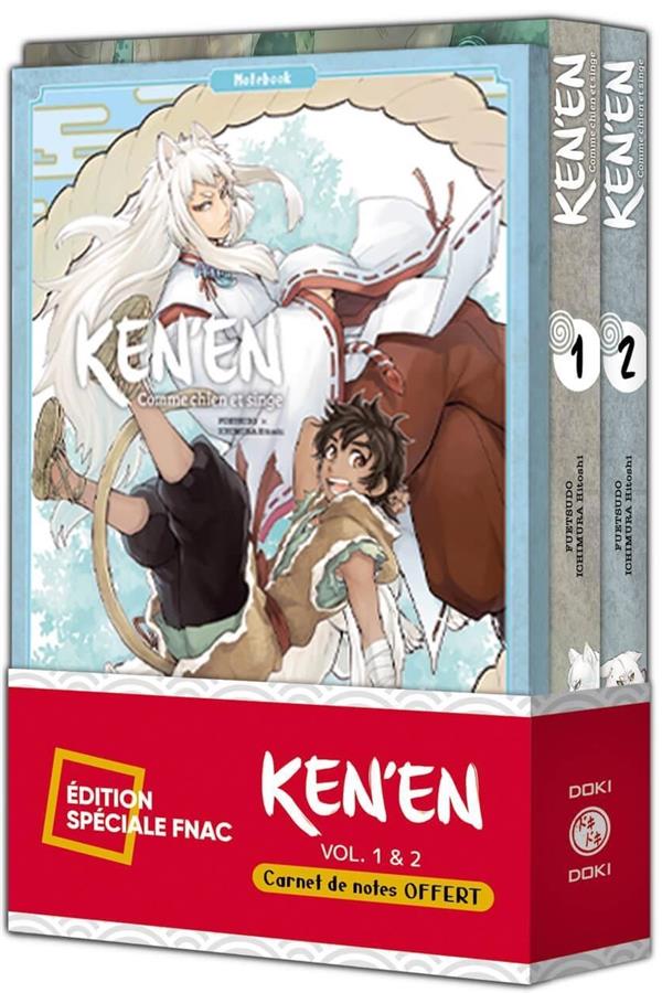 Ken'en - comme chien et singe - pack special vol. 01 et 02 + carnet de notes offert