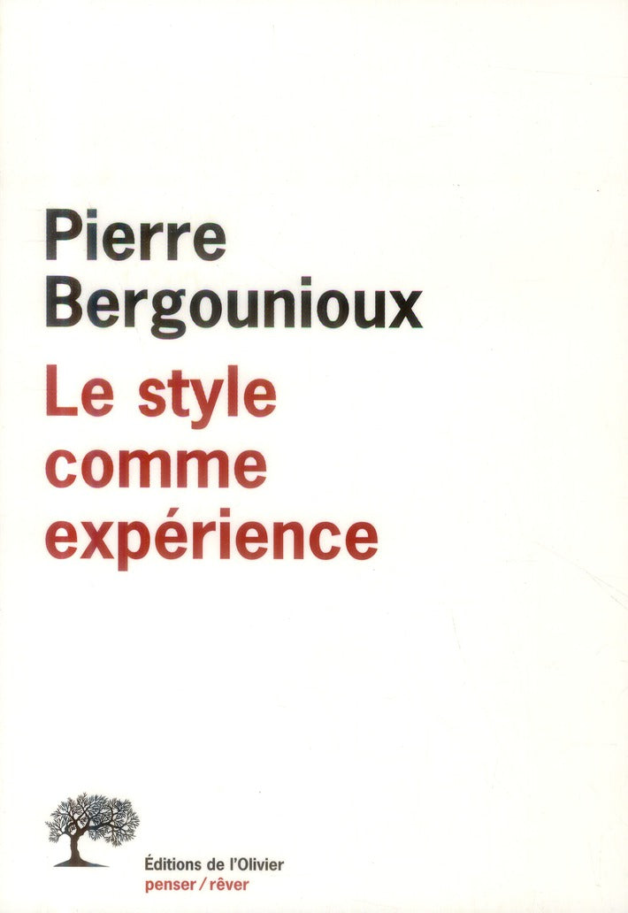Le style comme expérience