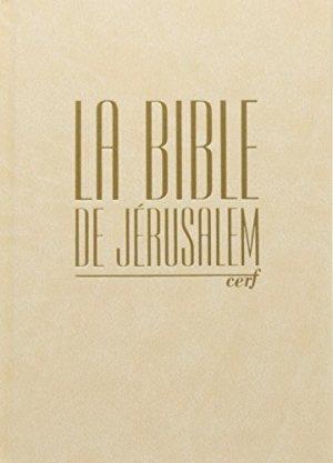 Bible jerusalem - format compact, reliure rigide blanche, tranches or