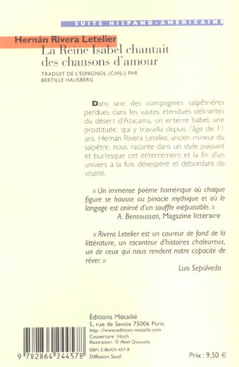 La reine Isabel chantait des chansons d'amour