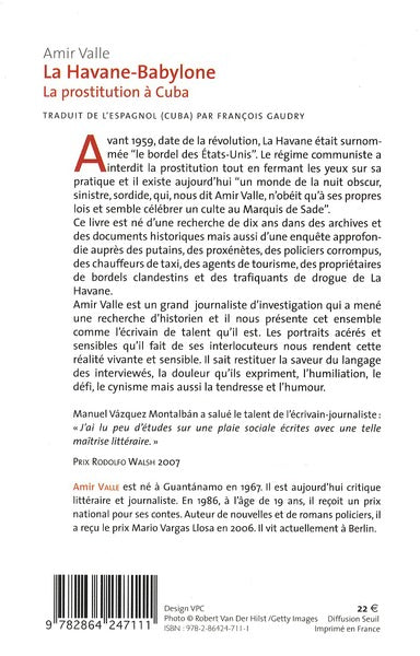 La Havane Babylone ; la prostitution à Cuba
