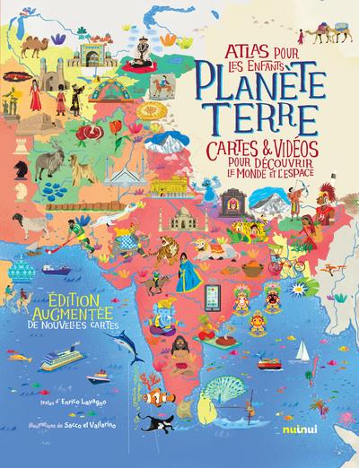 Planète Terre ; atlas pour les enfants ; cartes et vidéos pour découvrir le monde et l'espace - flash vidéo