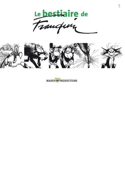 Franquin : collection a l'italienne - t07 - le bestiaire de franquin recueil t1