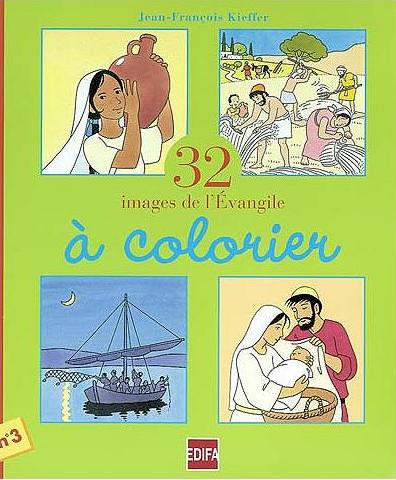 32 images de l'évengile à colorier ; cahier n°3 - flash vidéo