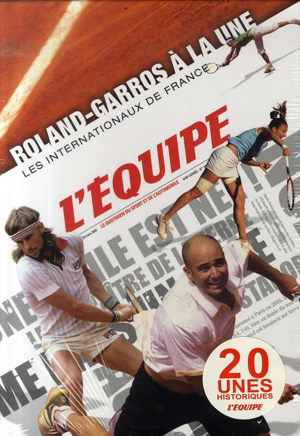 Roland-garros à la une ; coffret 20 unes historiques