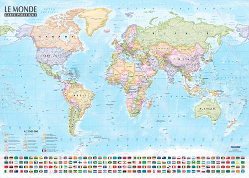 Monde politique physique 1/21 500 000 - flash vidéo