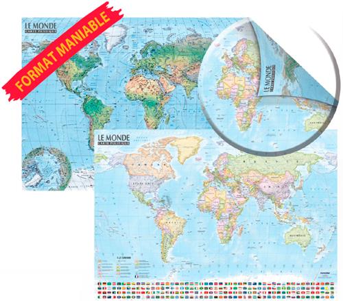 Carte du monde : politique et physique (édition 2019) - flash vidéo