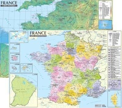 France : carte administrative et physique - flash vidéo