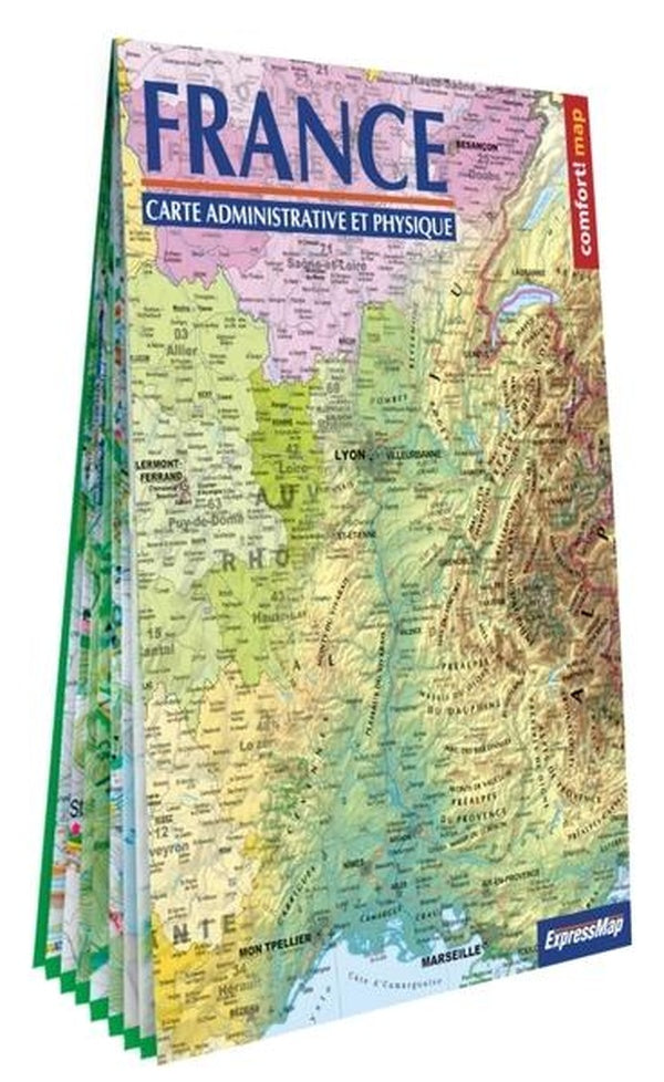 France : Carte administrative et physique (édition 2025)