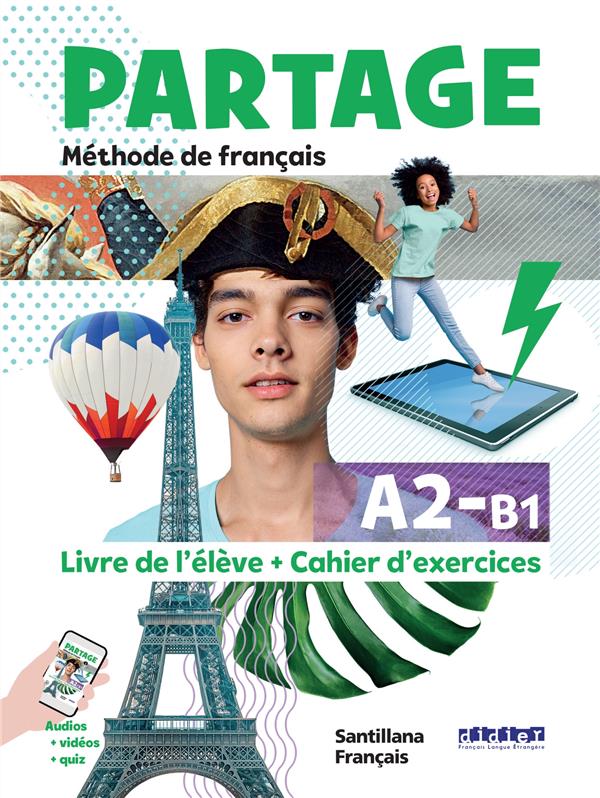 Partage a2/b1 - livre + cahier - santillana