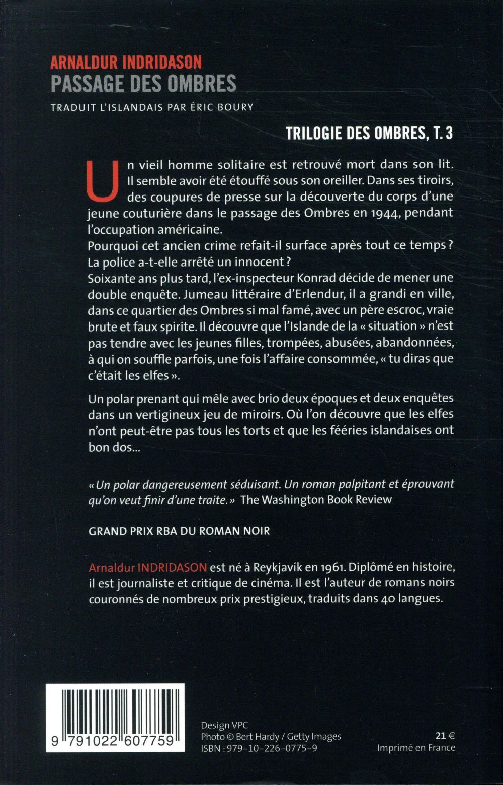 La trilogie des ombres Tome 3 : passage des ombres