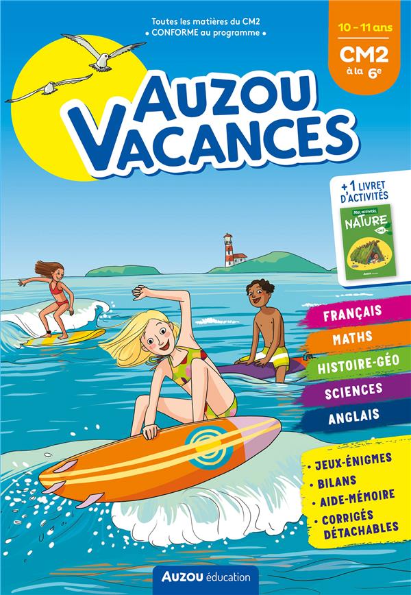 Cahier de vacances : Auzou vacances ; du CM2 à la 6e - flash vidéo