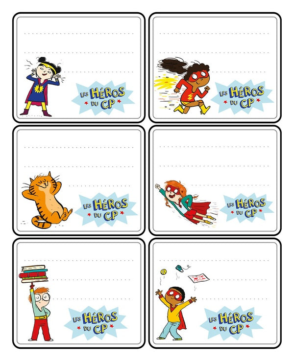 Les heros du cp - prime - lot de 12 ex - etiquettes heros du cp - flash vidéo