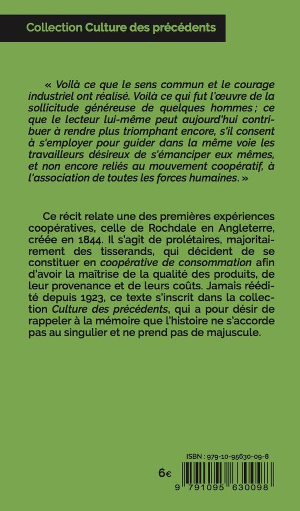 Histoire des équitables pionniers de Rochdale
