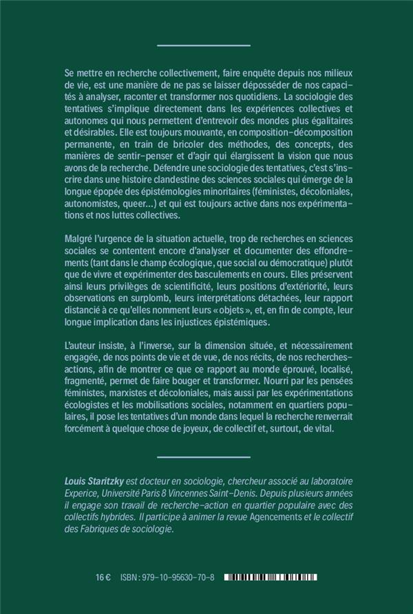 Pour une sociologie des tentatives : Faire monde, se mettre en recherche