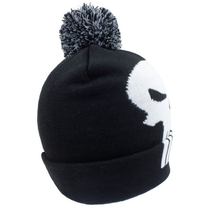 Marvel - Bonnet à pompon Noir Logo Crâne de Punisher