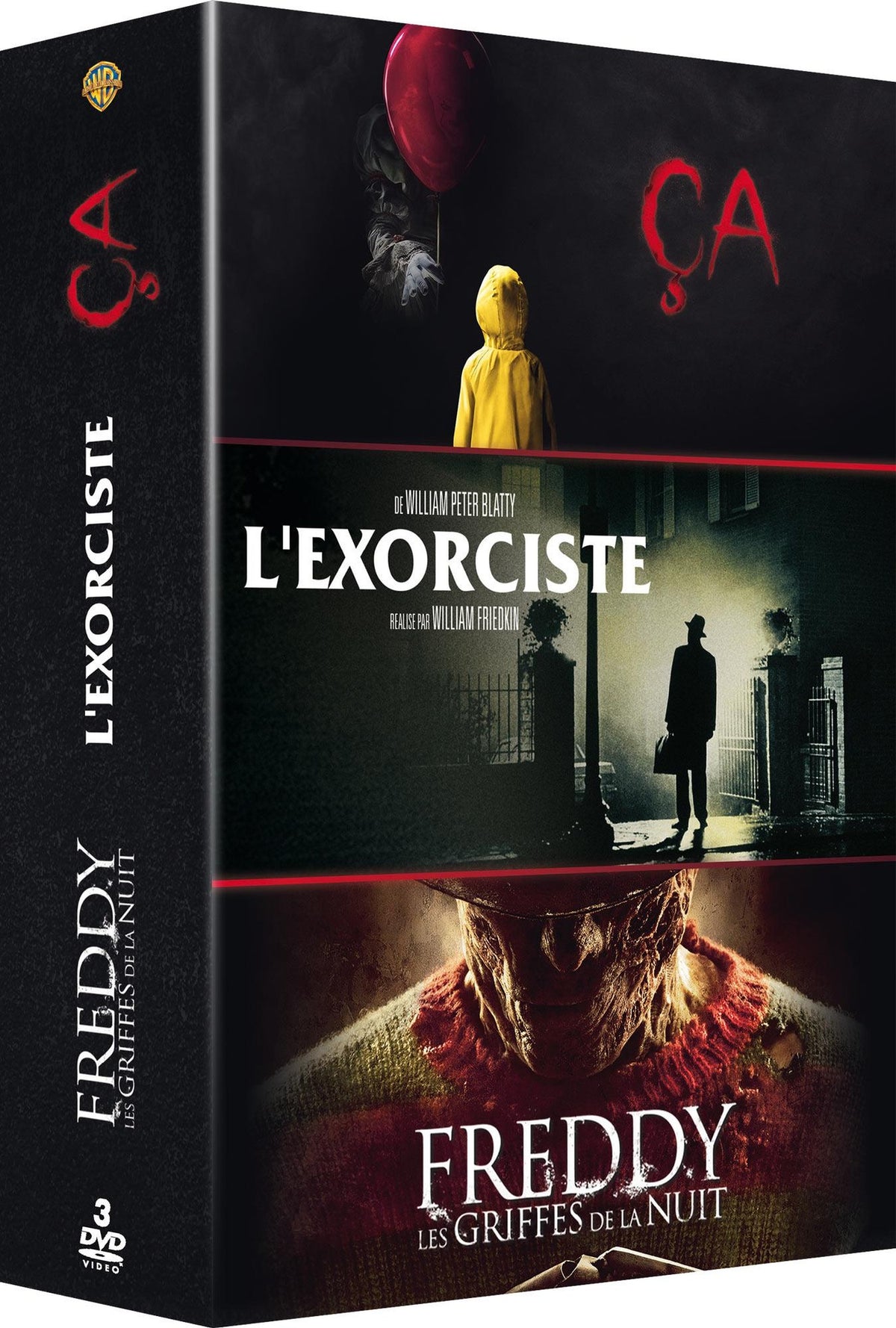 Coffret Horreur Incontournables 3 films : Ça + Les Griffes de la nuit (Freddy) + L'Exorciste [DVD]