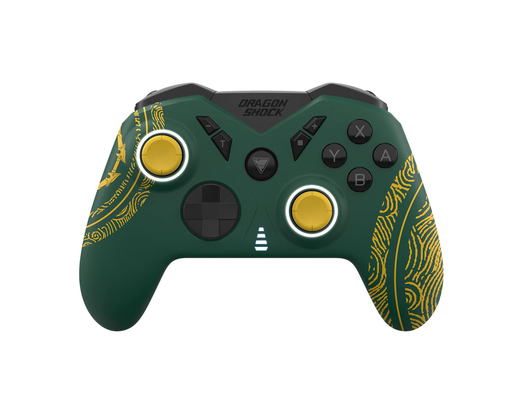 DragonShock - Manette sans fil NEBULA PRO Vert Velours pour Switch, Switch Lite, Switch OLED, PS3, PC et Android