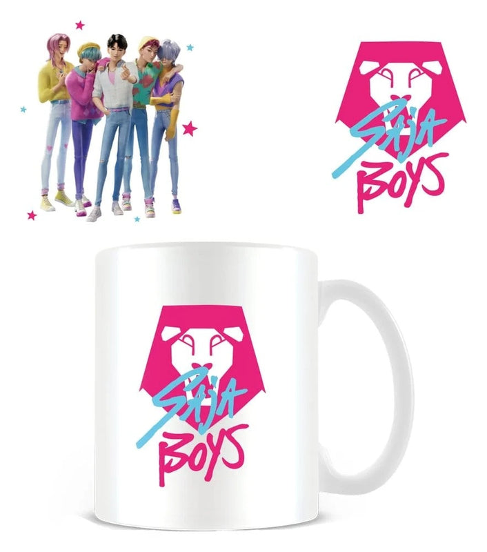 KPop Demon Hunters - Mug blanc Logo et groupe Saja Boys 325ml