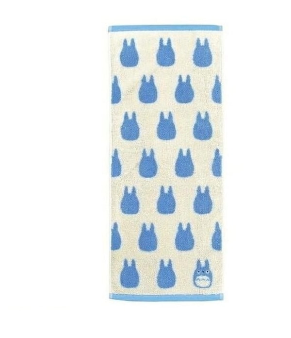 Ghibli - Mon Voisin Totoro - Serviette Silhouette Totoro Bleu 33x80cm - flash vidéo
