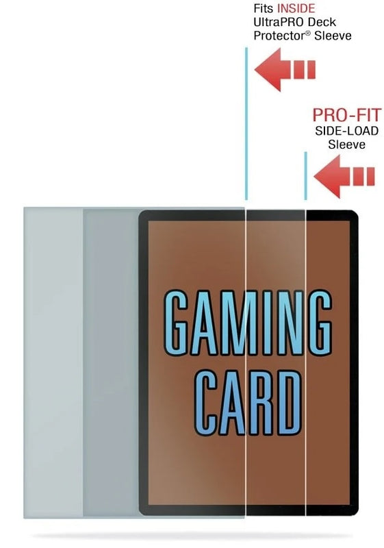 Ultra Pro - Sachet de 100 protèges cartes PRO-Fit de taille standard à chargement latéral