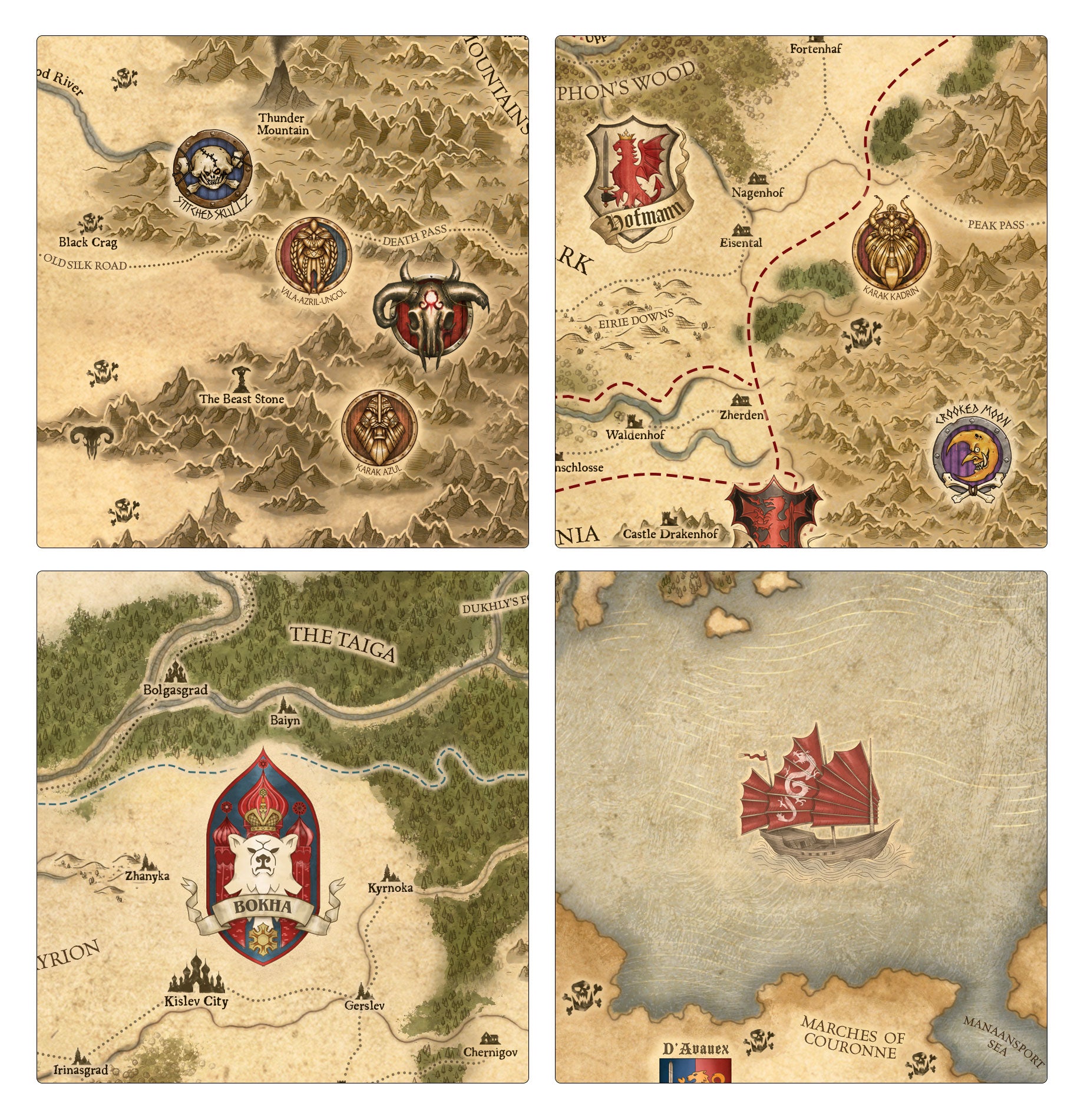 Carte du Vieux Monde – An 2278 du Calendrier Impérial