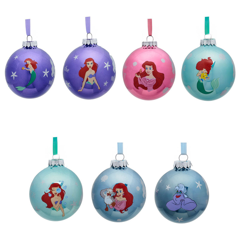 Disney - Lot de 7 Boules de Noël - La Petite Sirène