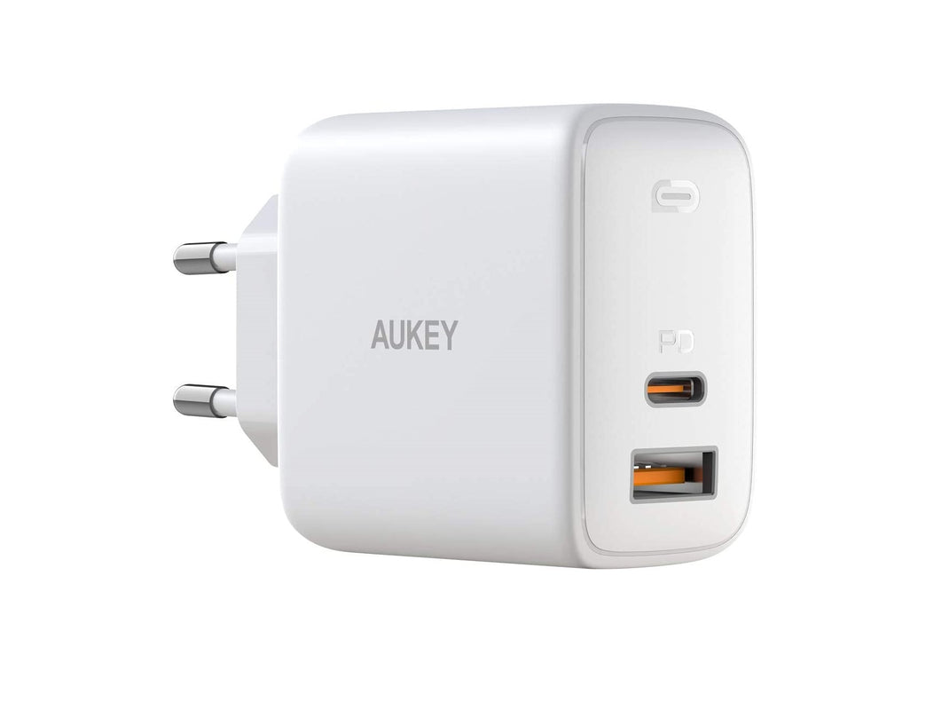 Aukey - Chargeur mural PD 32W à deux ports PA-F3S-WT Swift Series Blanc