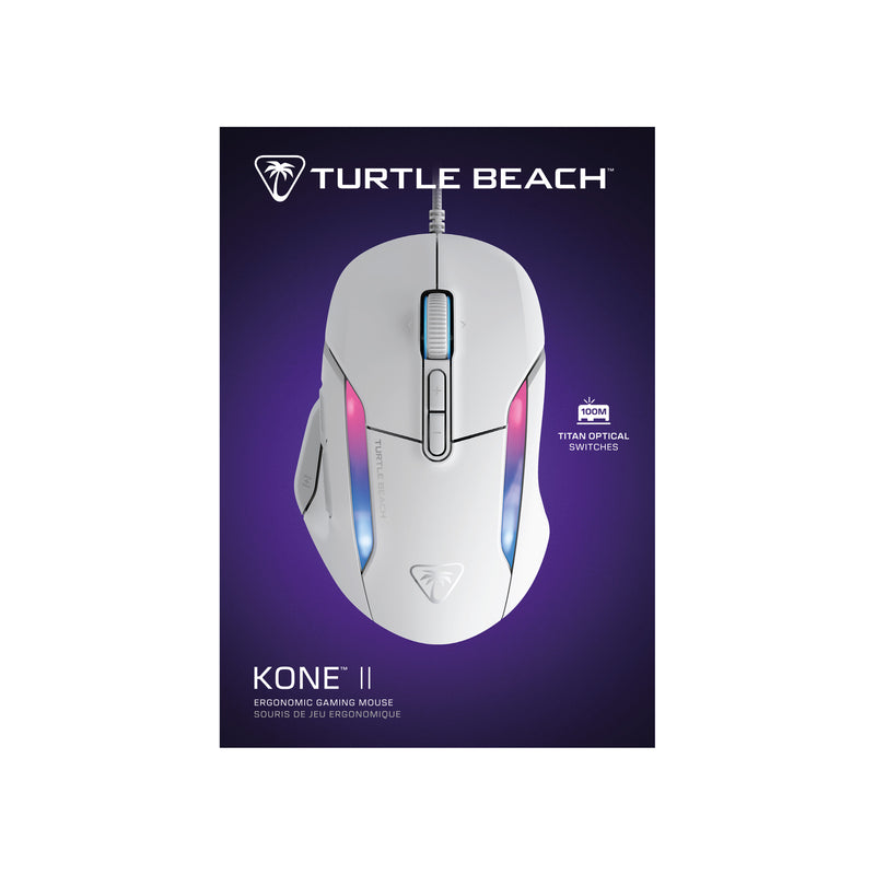 Turtle Beach - Souris de jeu ergonomique Kone II Blanche