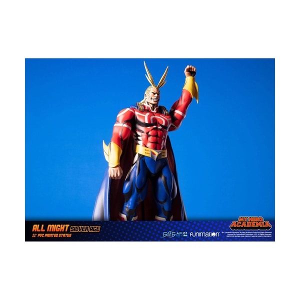 First 4 Figures - My Hero Academia - All Might Silver Age Statue Edition Standard 28cm - flash vidéo