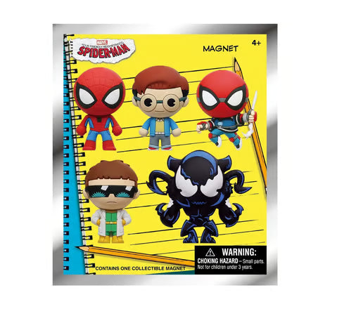 Marvel - Your Friendly Neighborhood Spider-Man - Assortiment en blind bag d'aimant 3D de collection en mousse (Série 1) (12 pcs)
