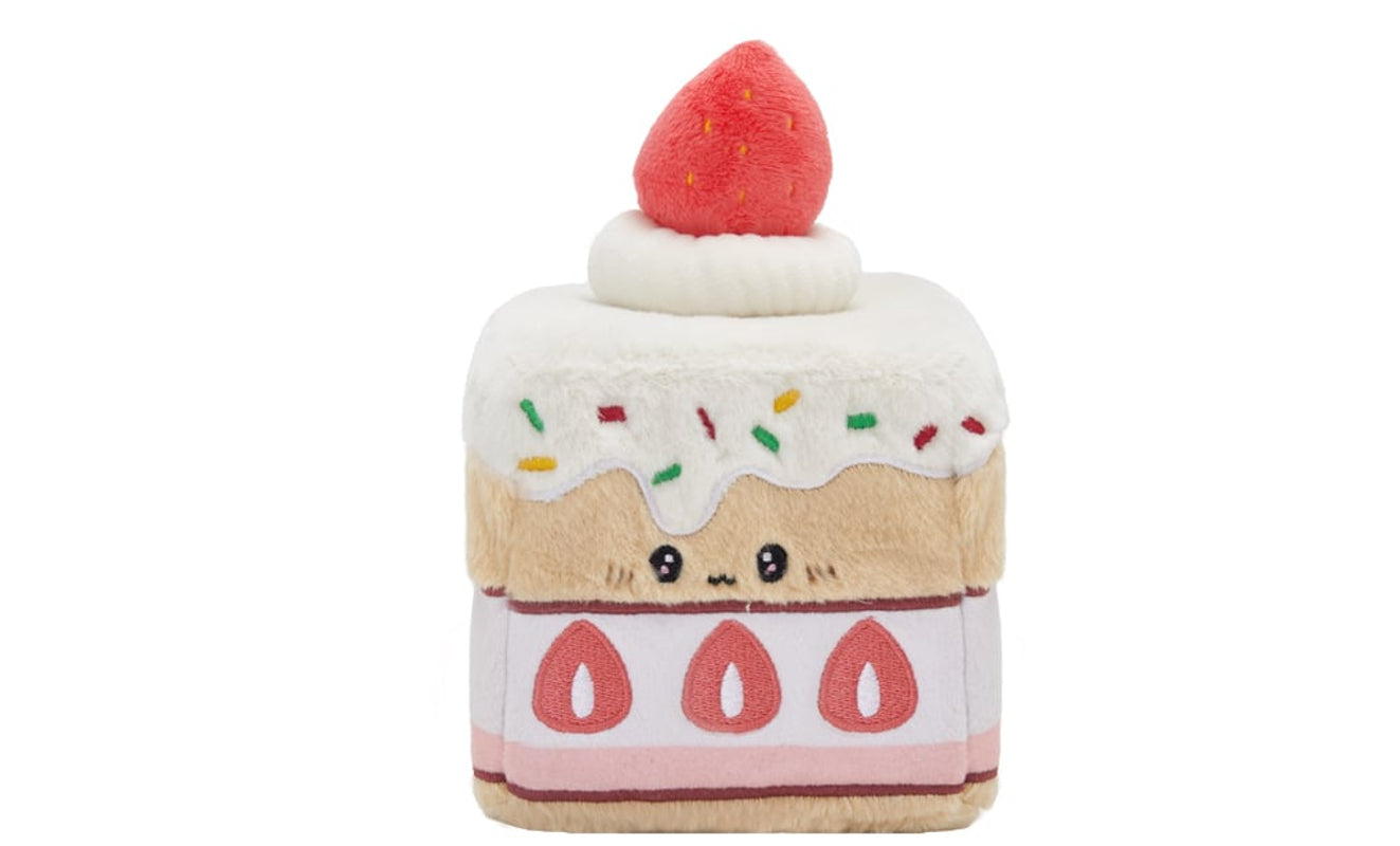 MGM - Squarepal - Peluche à mémoire de forme Gâteau aux fraises 10cm