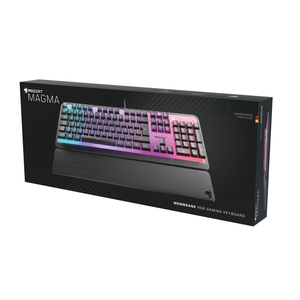 Roccat - Clavier de jeu à membrane Magma avec éclairage RGB - Disposition Qwertz allemande - flash vidéo