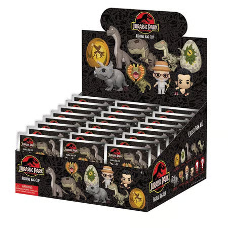 Jurassic Park - Assortiment en blind box de figurines de sac de collection en mousse (Série 1) (24 pcs)