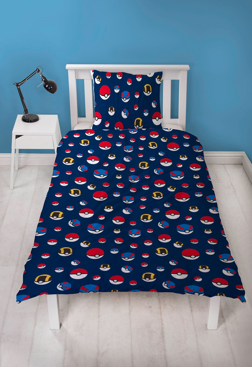 Pokémon - Parure de lit en microfibre Pikachu et Starter 1G VI (140x200cm + 63x63cm) - flash vidéo