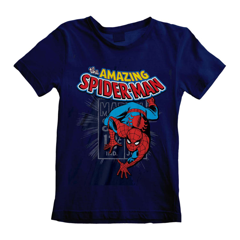 Marvel - T-shirt Enfant Bleu Marine The Amazing Spider-Man- 12-13 ans