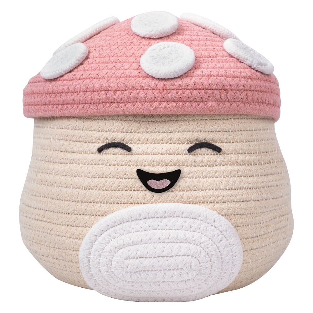 Squishmallows - Panier de rangement tressé Malcolm le Champignon - flash vidéo