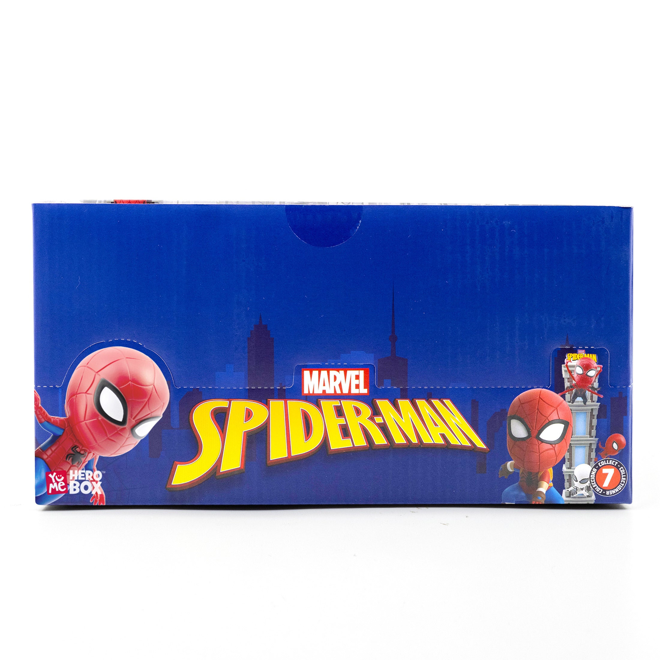 YuMe Hero Box Tower Series - Display blind box de figurines Spider-Man 8cm (12 unités)