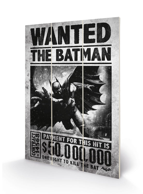 Batman Arkham Origins - Recherché Impression sur Bois 20 X 29.5 cm