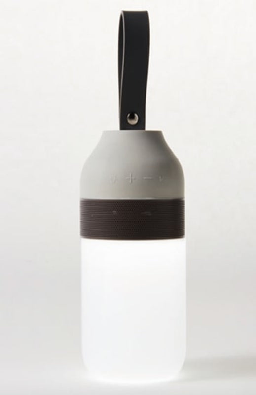POUT - EARS2 "Enceinte Bluetooth extérieure portable avec LED Lanterne" Gris