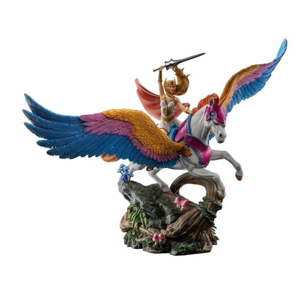 Iron Studios - BDS Art Scale 1/10 - Les Maîtres de l'Univers - She-Ra et Fougor Statue 42cm - flash vidéo