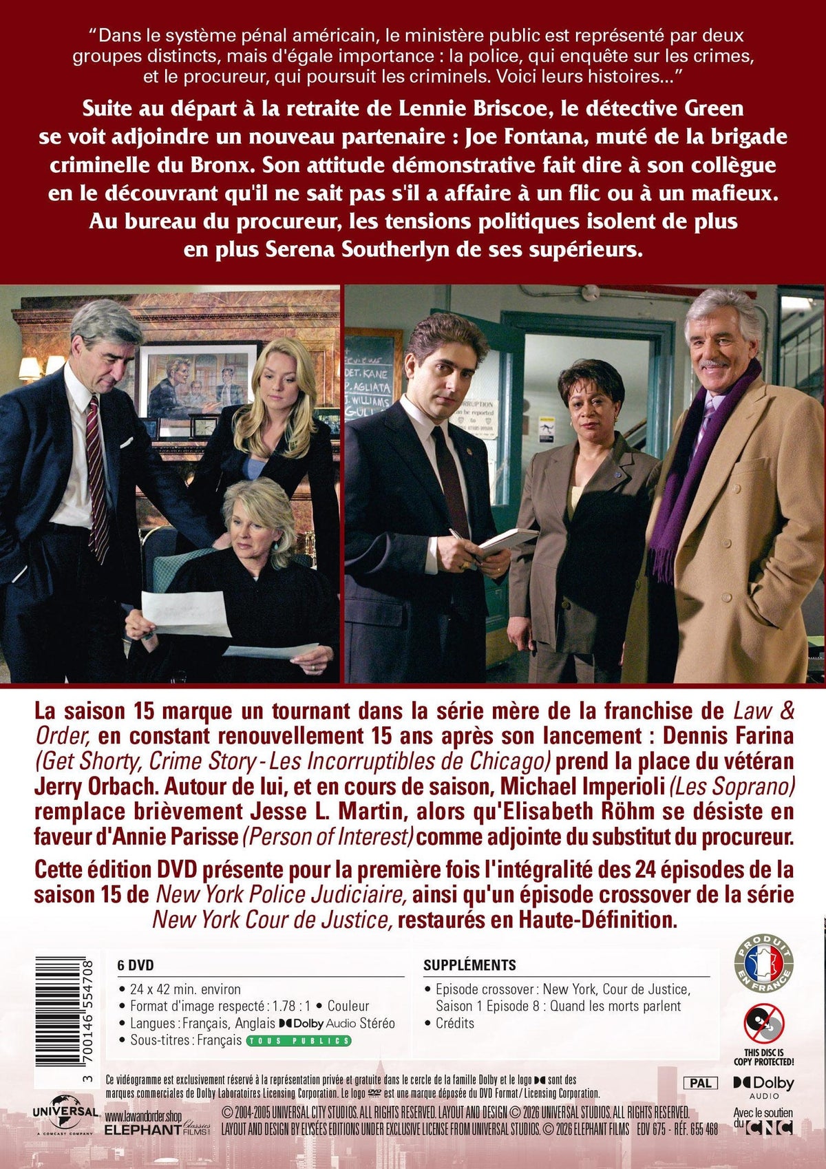 New York, police judiciaire (Law & Order) - Intégrale saison 15 [DVD]