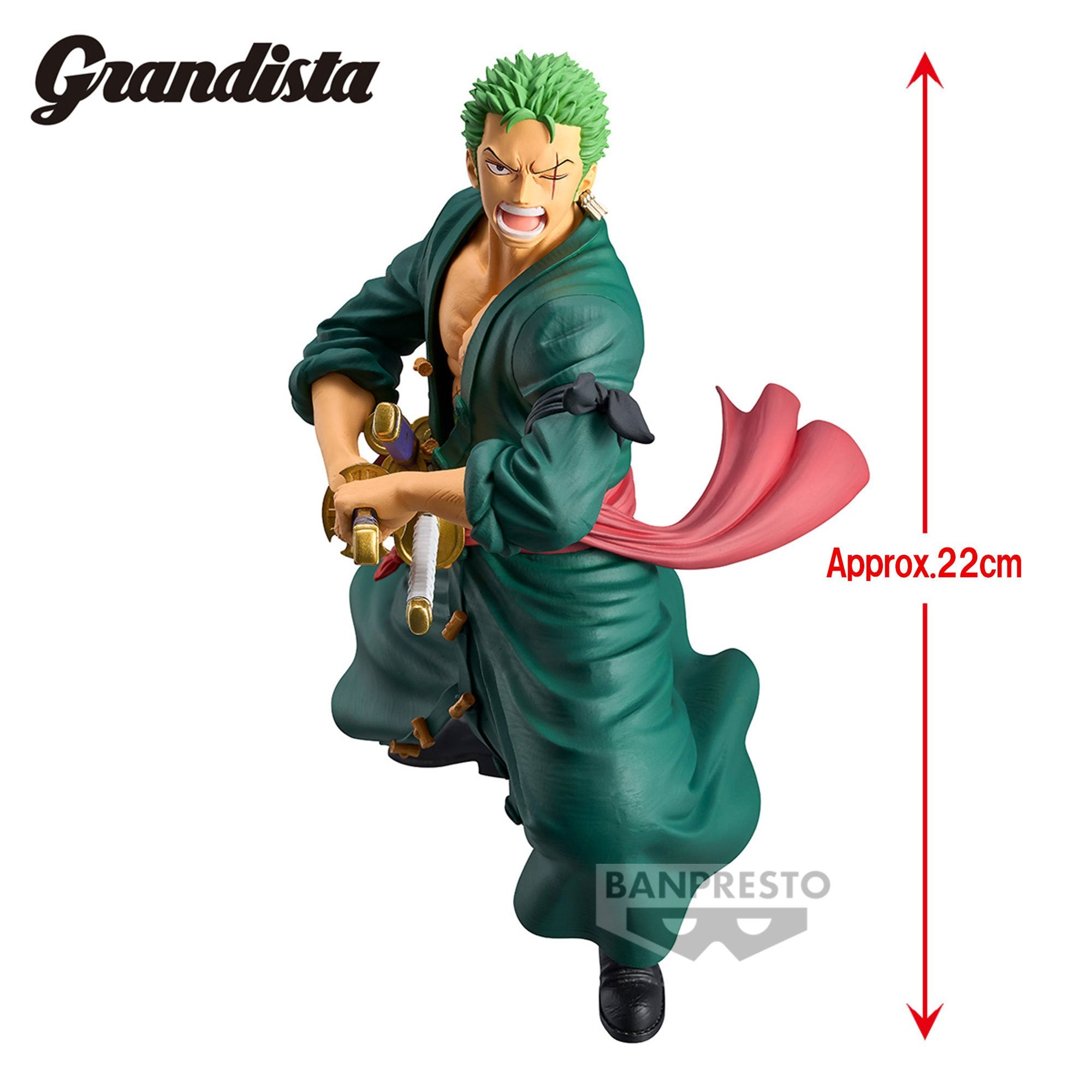 One Piece - Grandista - Roronoa Zoro Statue 22cm