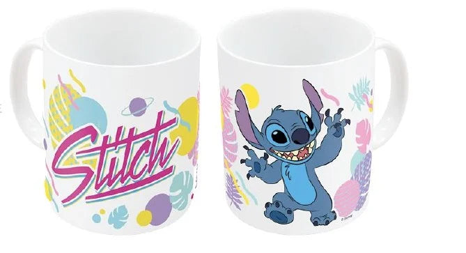 Disney - Tasse en céramique Stitch avec des fleurs hawaïennes - 325ml