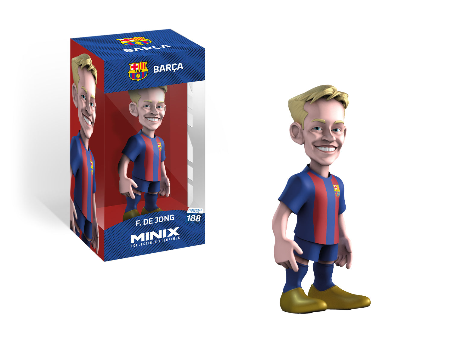Minix - Football Stars #188 - FC Barcelone - Frenkie De Jong 21 - Figurines PVC 12 cm