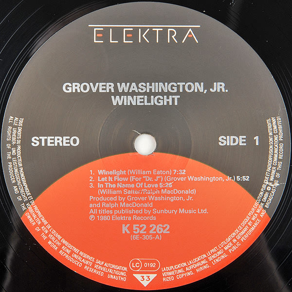 Grover Washington, Jr. – Winelight [Vinyle 33Tours] - flash vidéo