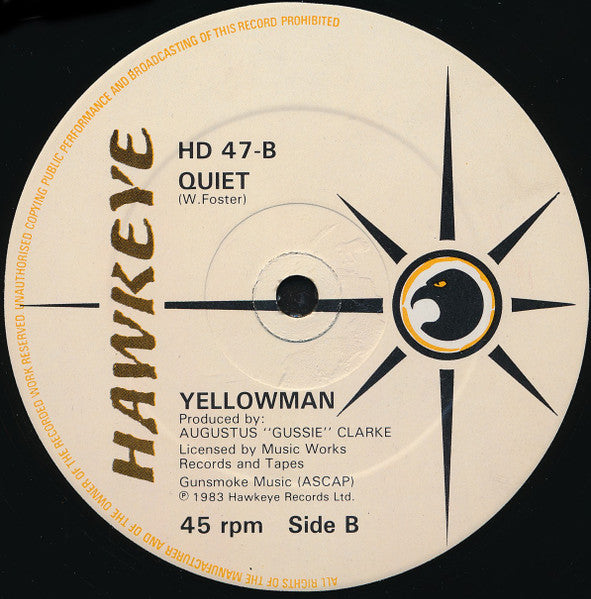 Yellowman – Sensemillia / Quiet [Vinyle 33Tours] - flash vidéo